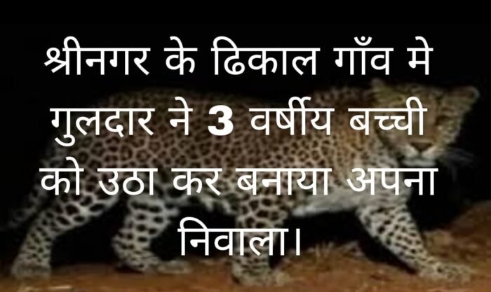  गुलदार ने बनाया 3 साल की बच्ची को निवाला